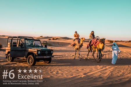 Evening Camel Caravan, Bedouin Dinner with Al Marmoom Oasis